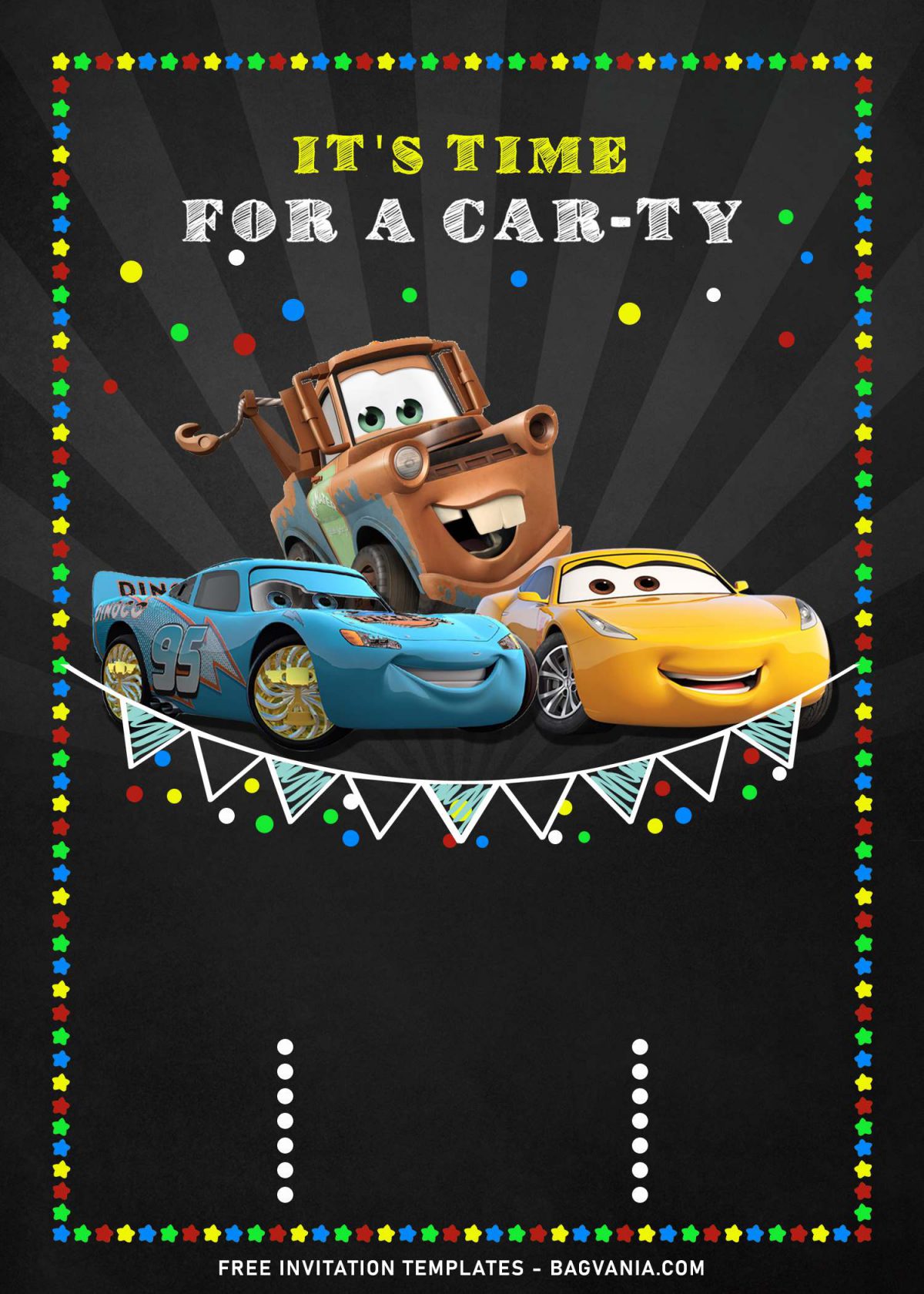 9+ Cool Personalized Disney Cars Birthday Invitation Templates and has Sally Carrera and Cruz Ramirez