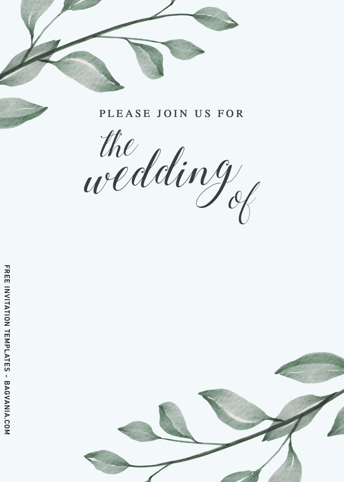 9+ Stunning Greenery Themed Wedding Invitation Templates and has green leaves