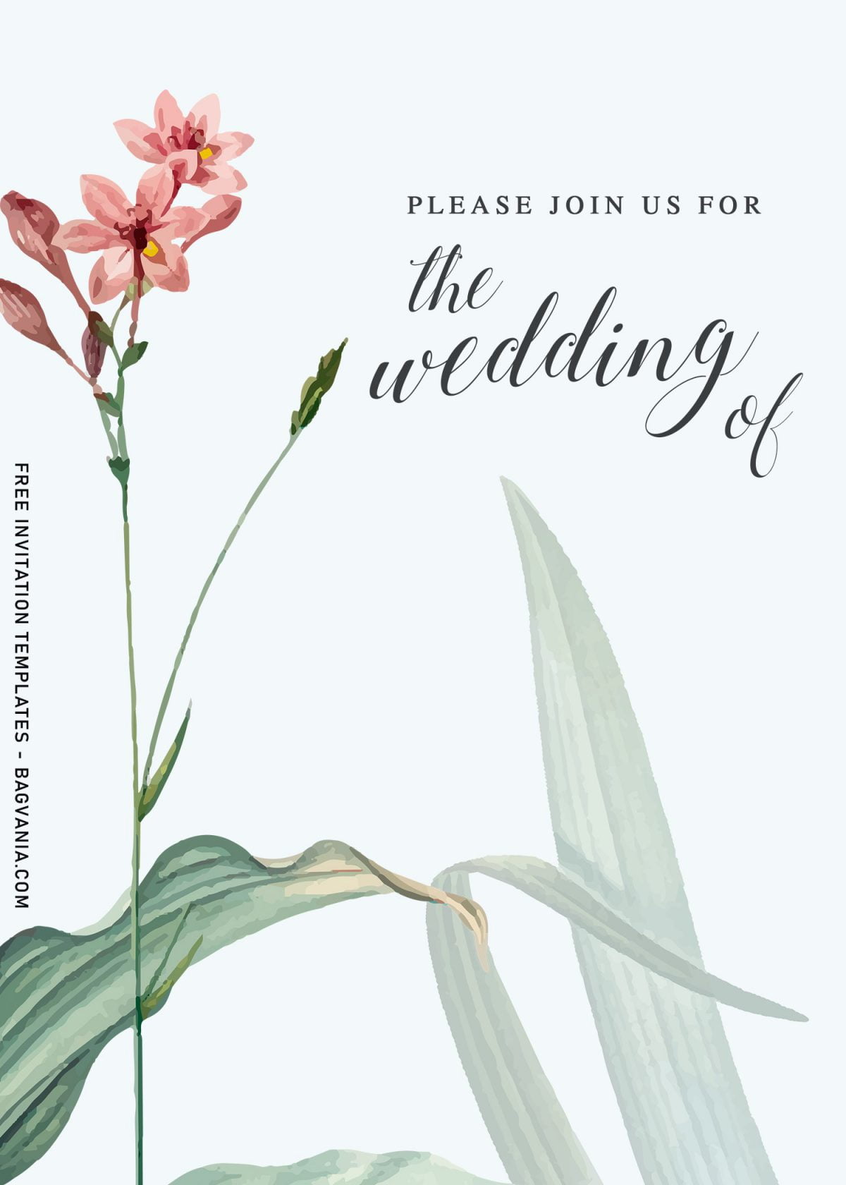 9+ Stunning Greenery Themed Wedding Invitation Templates and has Watercolor flowers