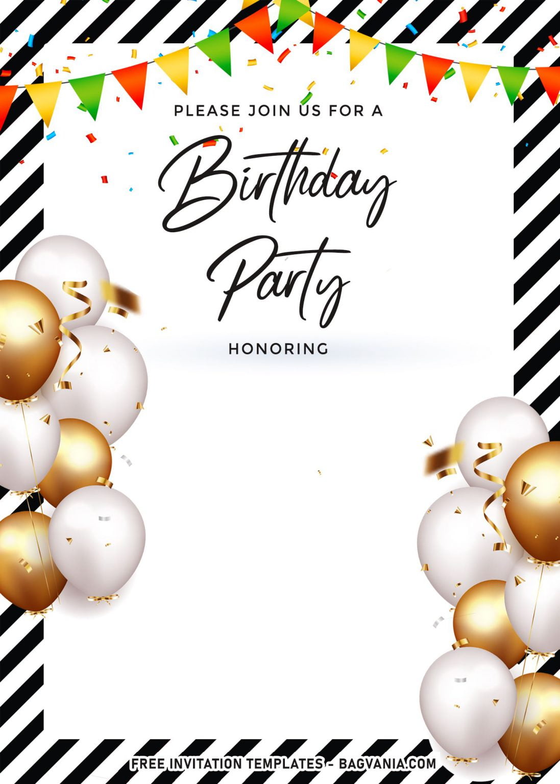 7+ Cute And Elegant Balloons Themed Birthday Invitation Templates ...