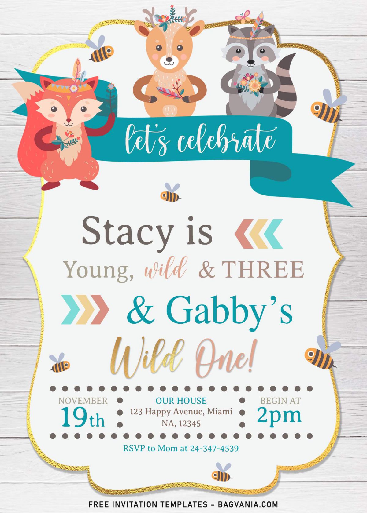 7+ Cute Boho Wild Ones Birthday Invitation Templates