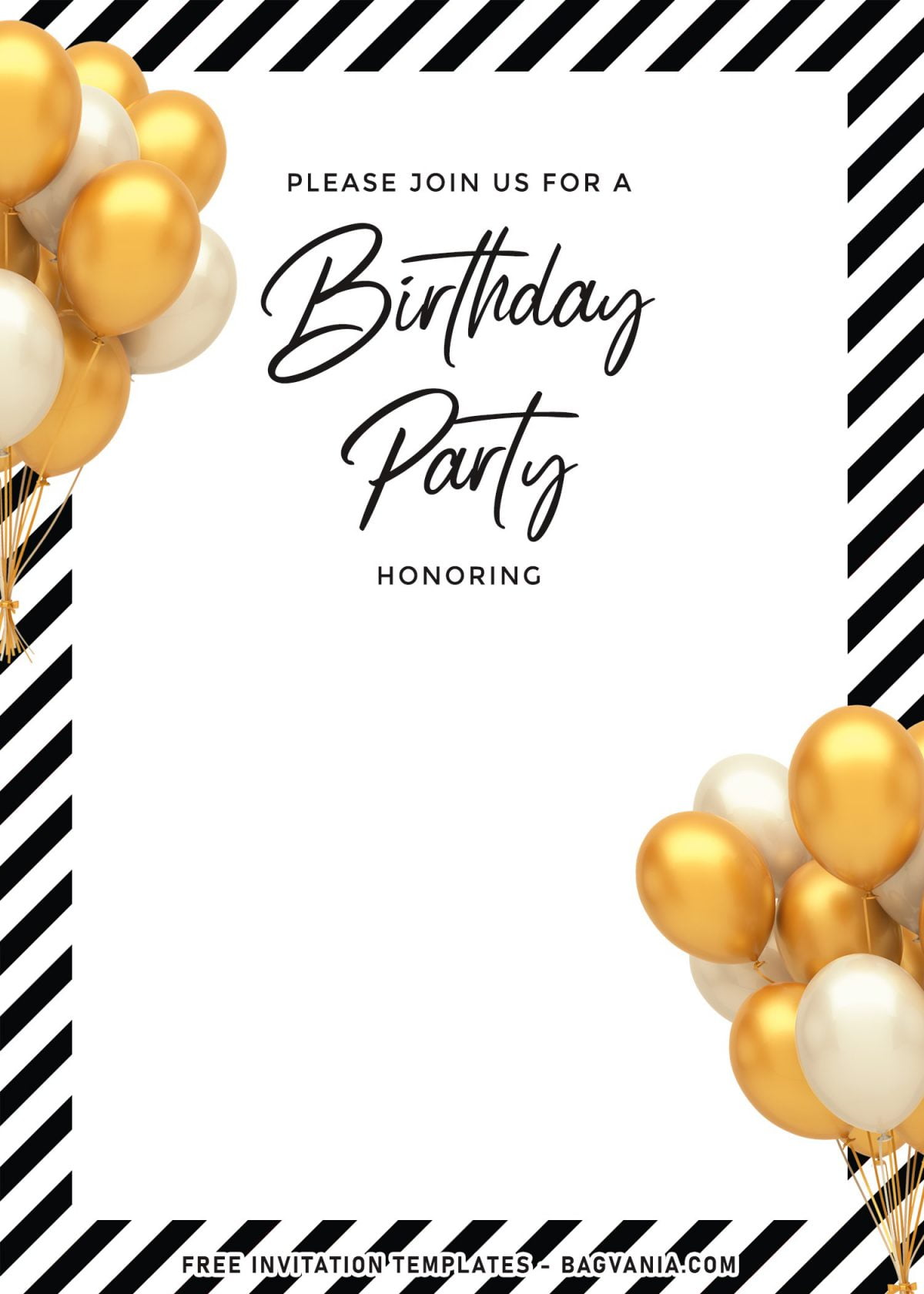 7+ Cute And Elegant Balloons Themed Birthday Invitation Templates and has 
