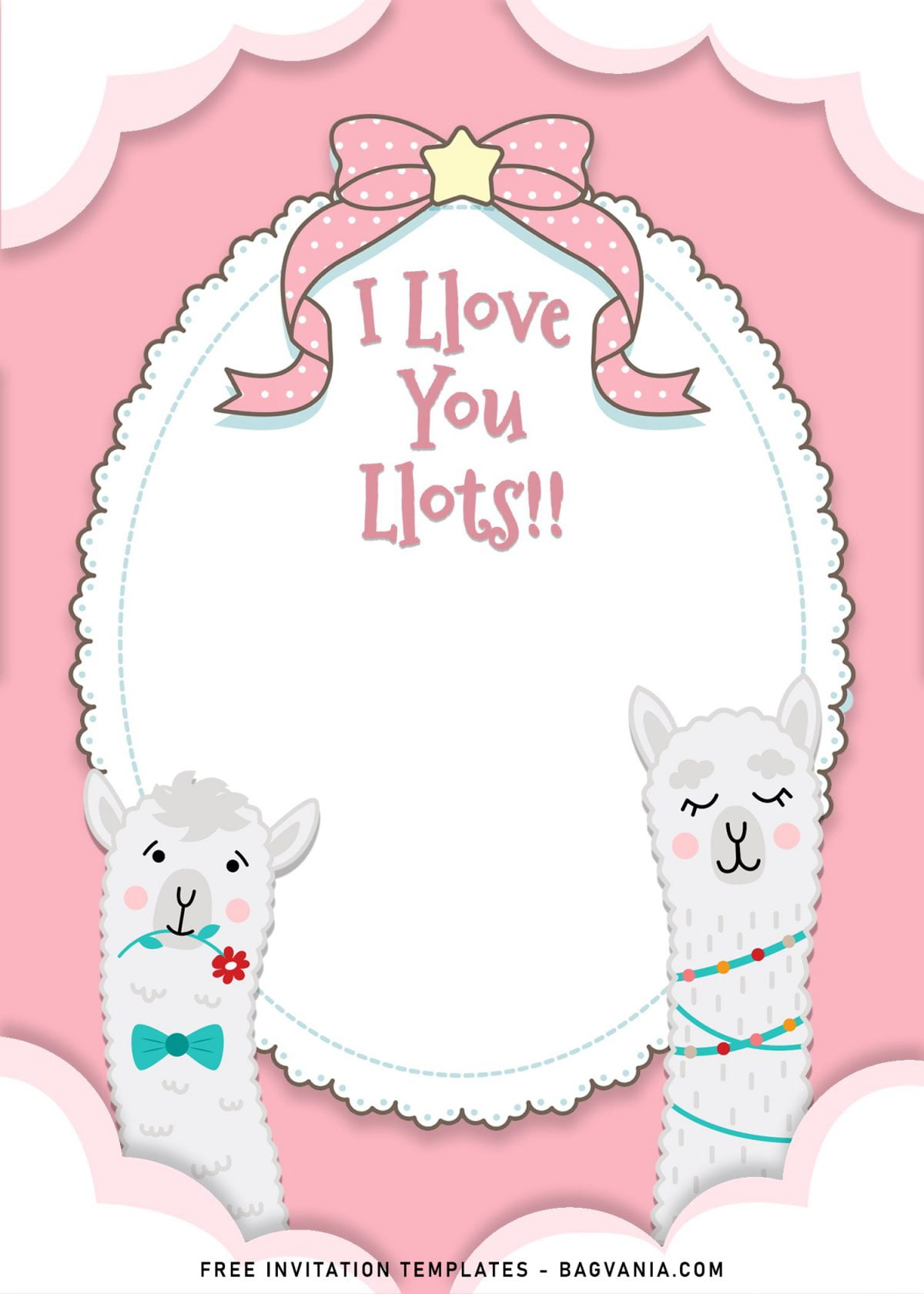 8+ Adorable Llama Birthday Invitation Templates and has cute curly text box
