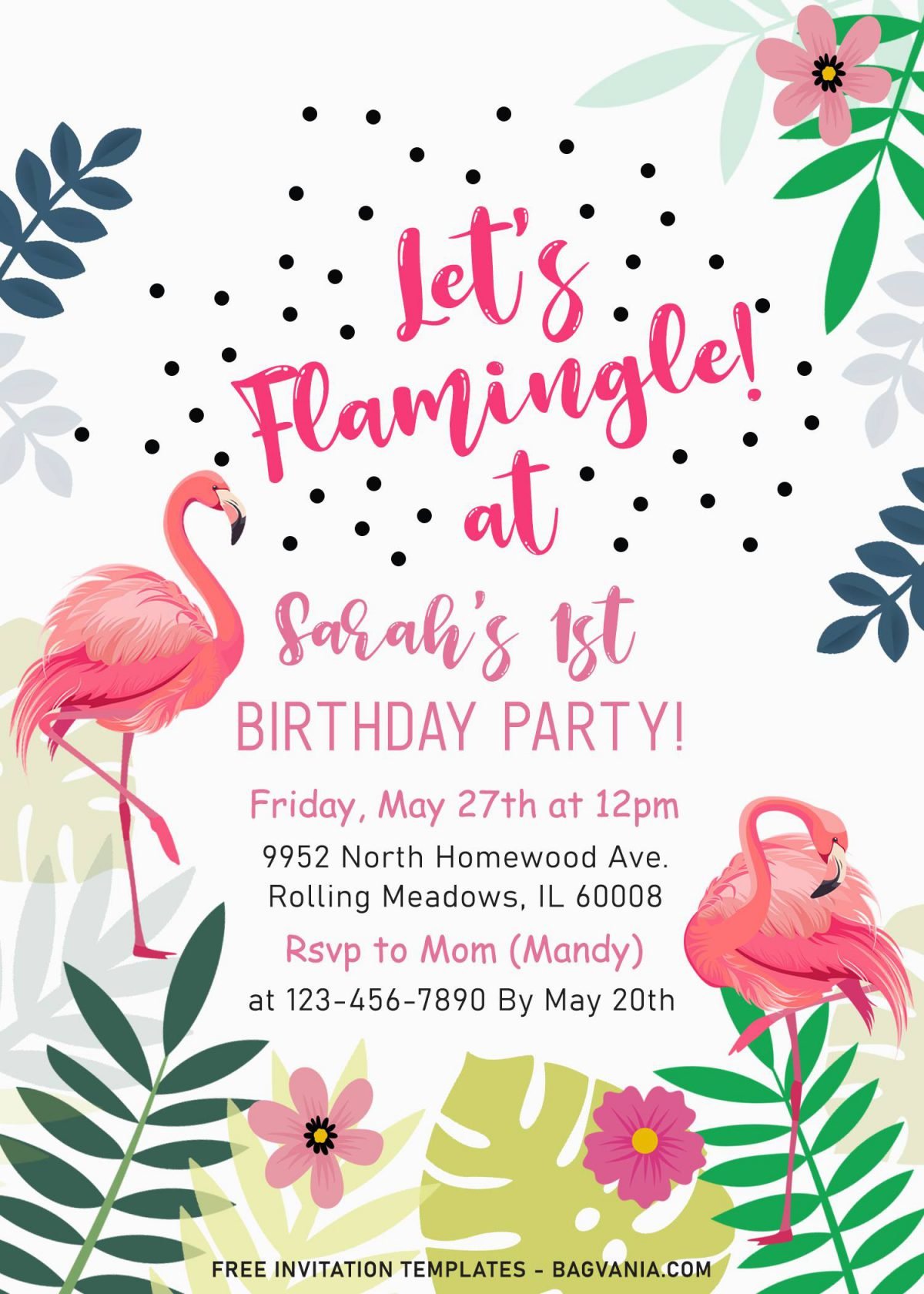 8+ Adorable Flamingle Flamingo Themed Birthday Invitation Templates
