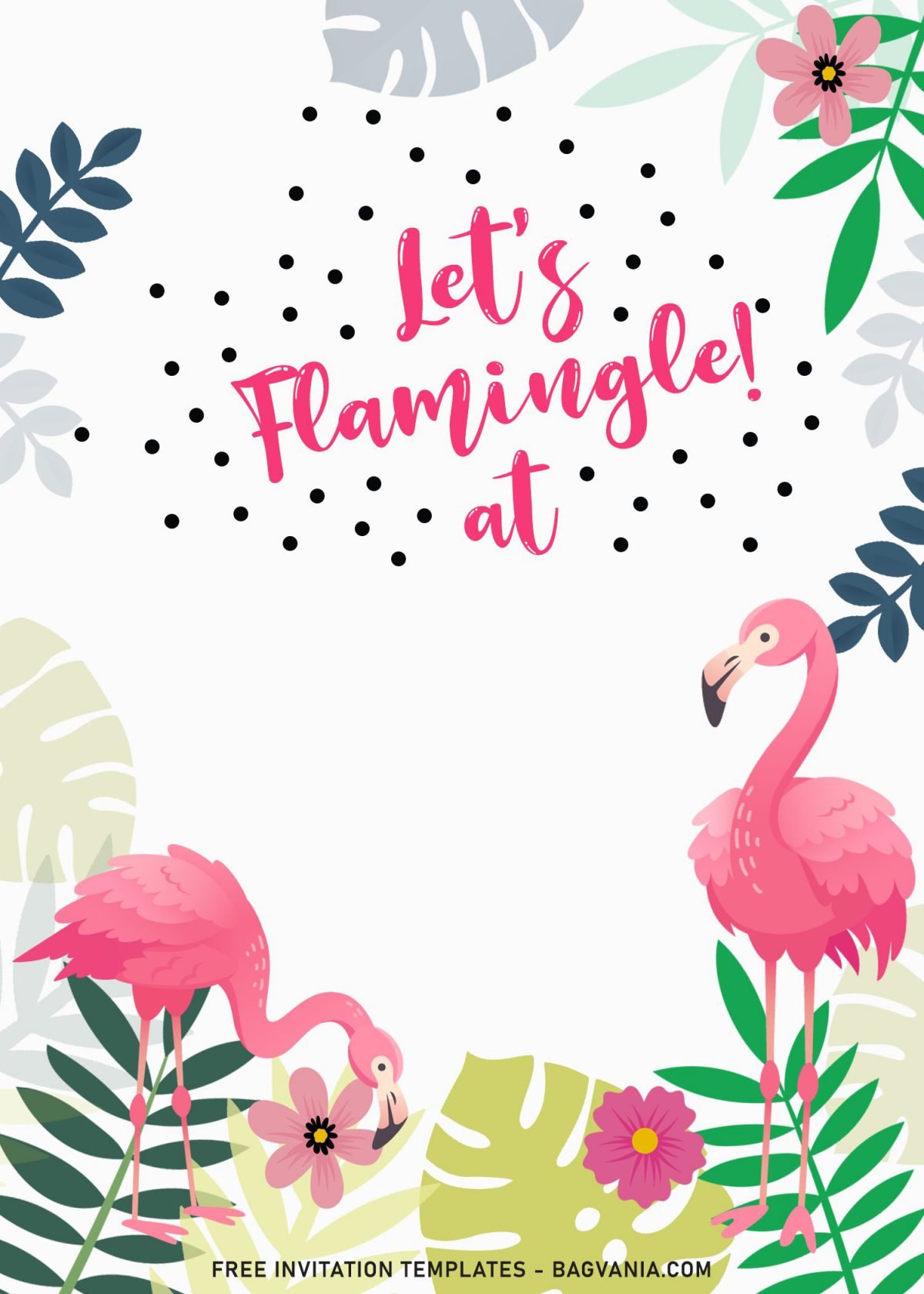 8+ Adorable Flamingle Flamingo Themed Birthday Invitation Templates and has 