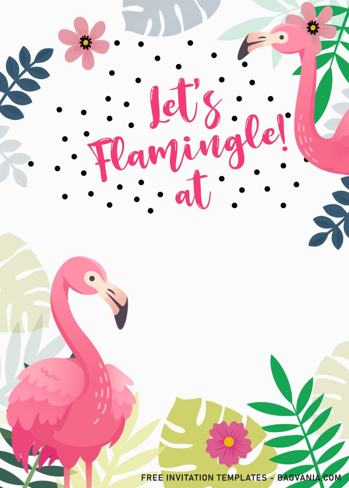 8+ Adorable Flamingle Flamingo Themed Birthday Invitation Templates and has pink flamingo