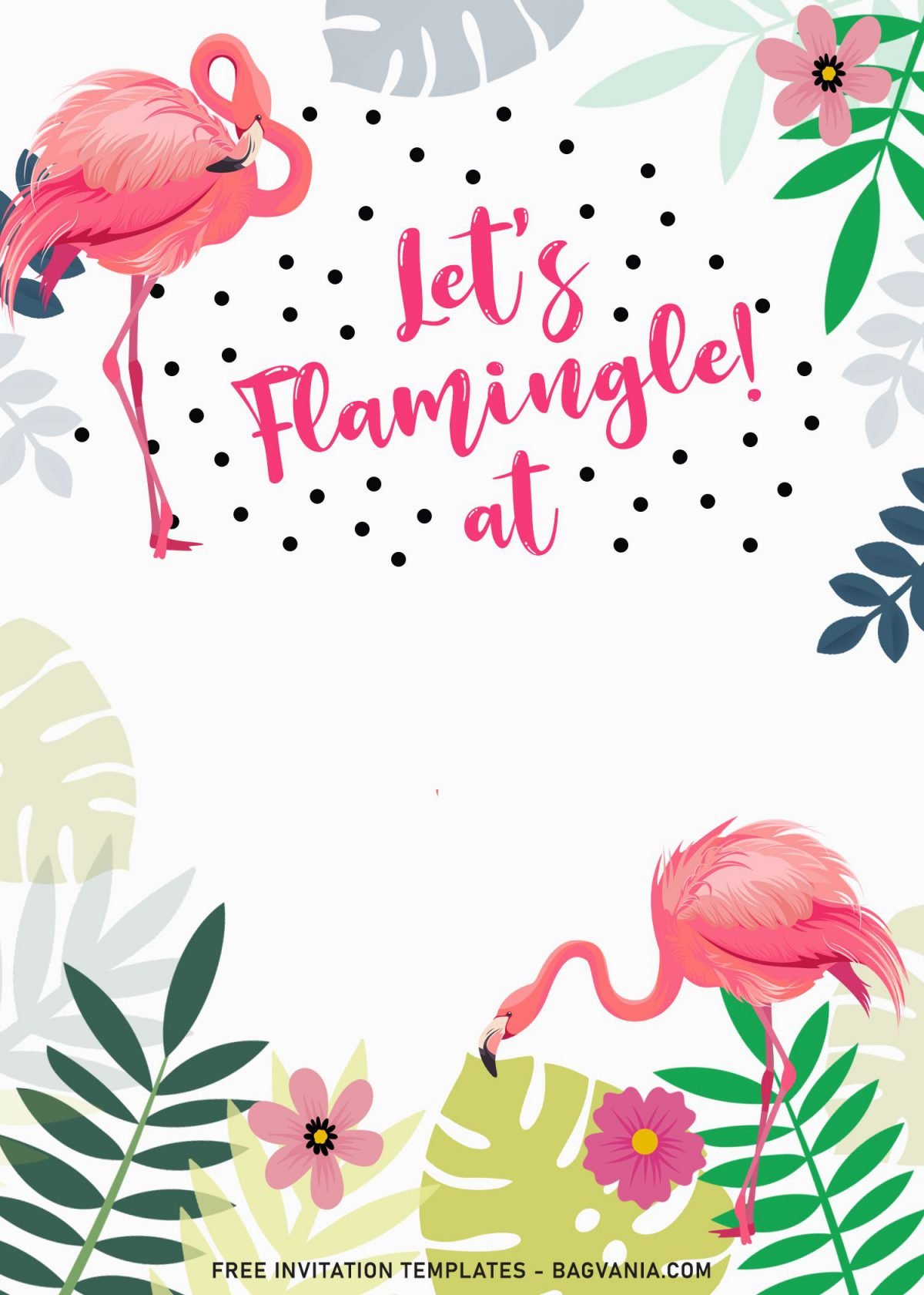 8+ Adorable Flamingle Flamingo Themed Birthday Invitation Templates and has portrait design