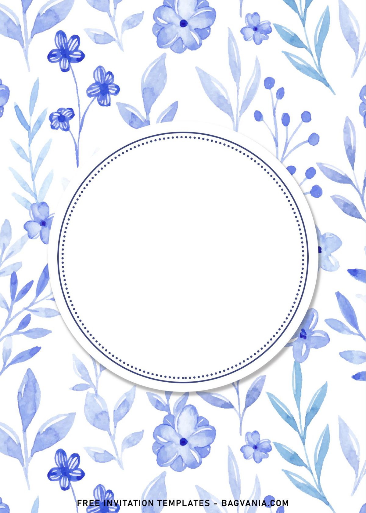 9+ Blue Floral Birthday Invitation Templates and has blue floral painting