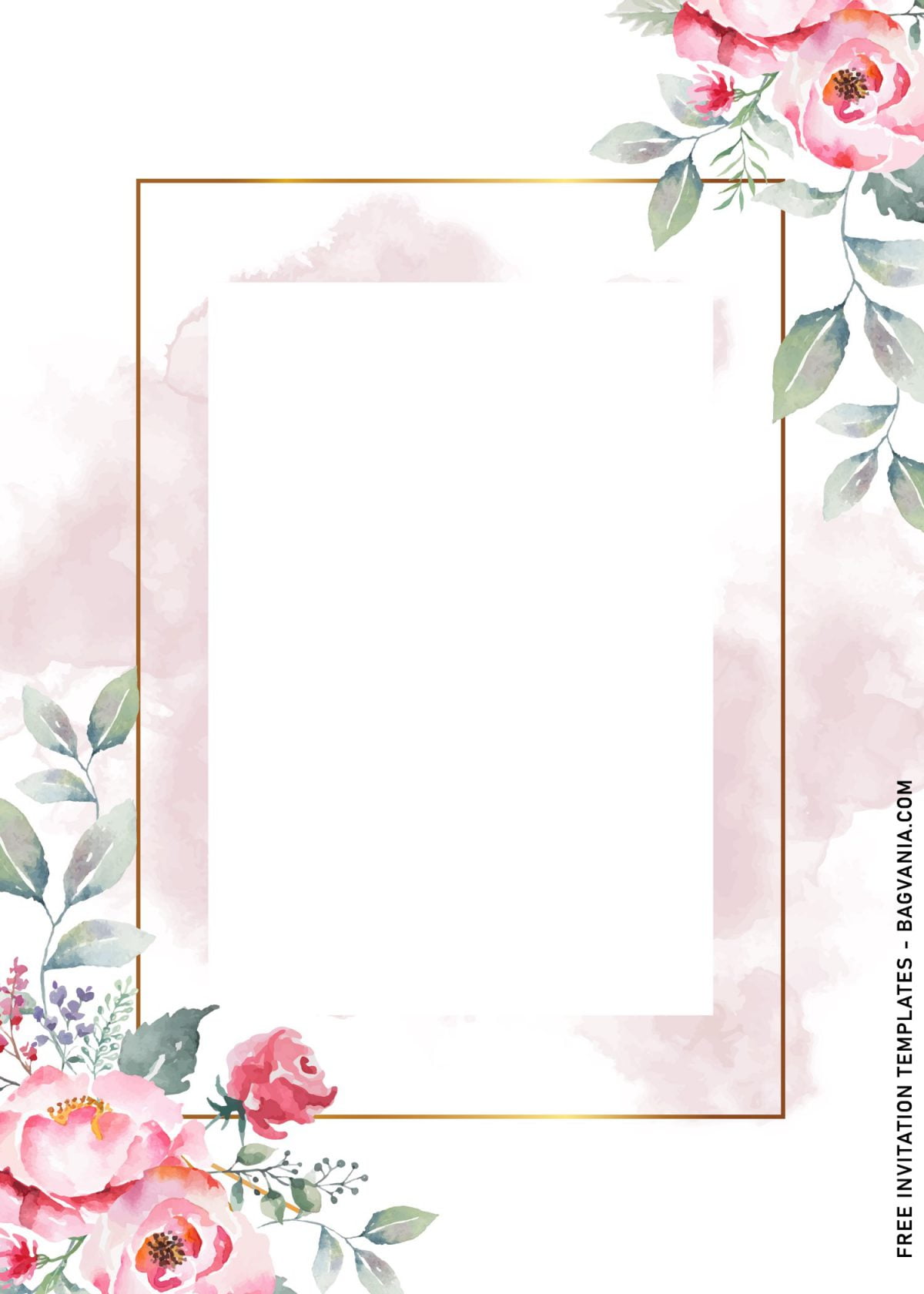 9+ Beautiful Dusty Rose Birthday Invitation Templates and has white rectangle text box