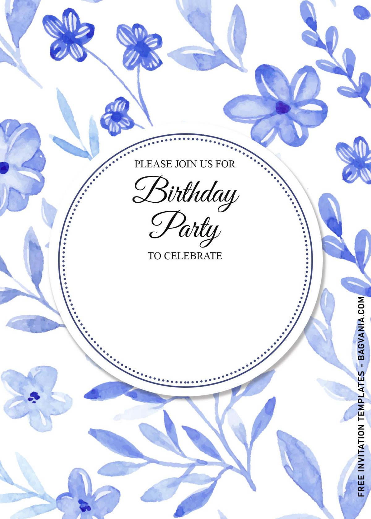 9+ Blue Floral Birthday Invitation Templates and has beautiful blue roses background