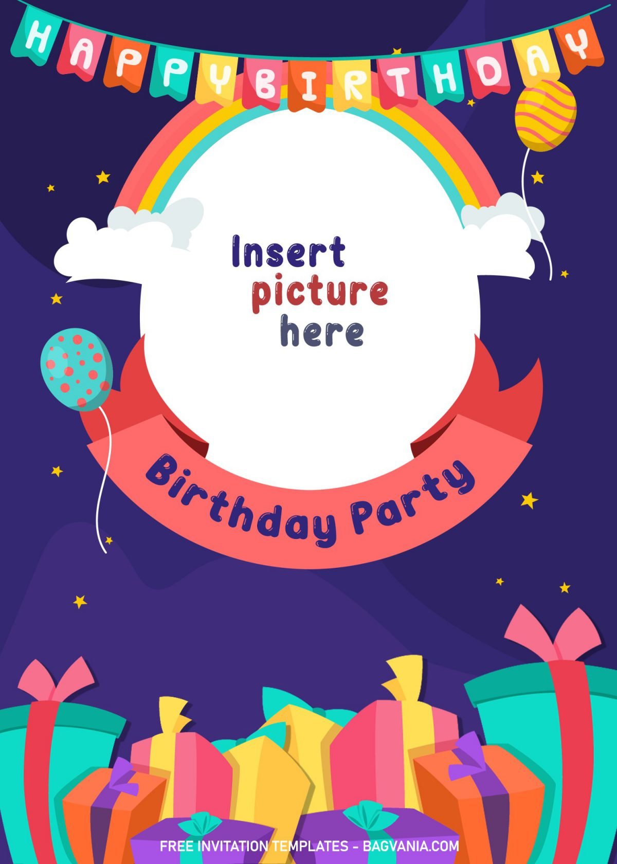 10+ Hand Drawn Children Birthday Invitation Templates and has Birthday Gift Boxes