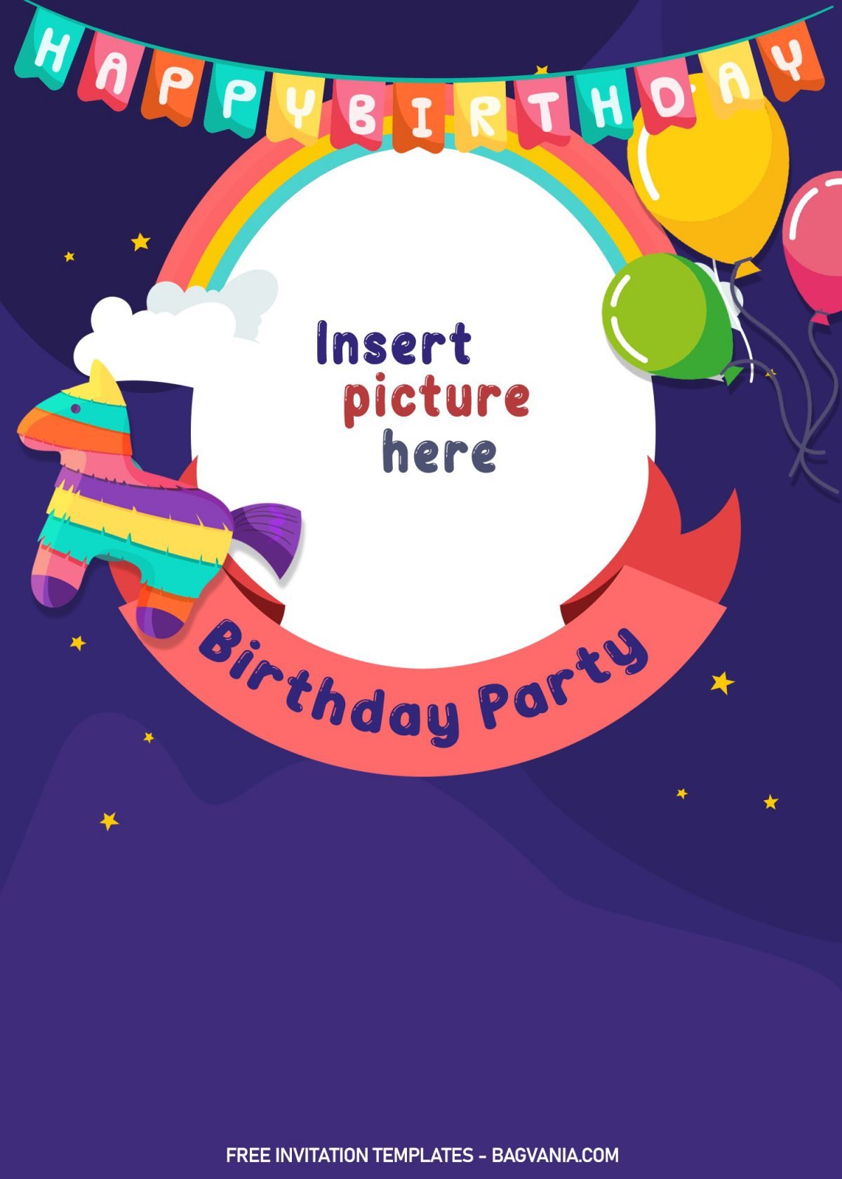 10+ Hand Drawn Children Birthday Invitation Templates and has Adorable Rainbow Unicorn