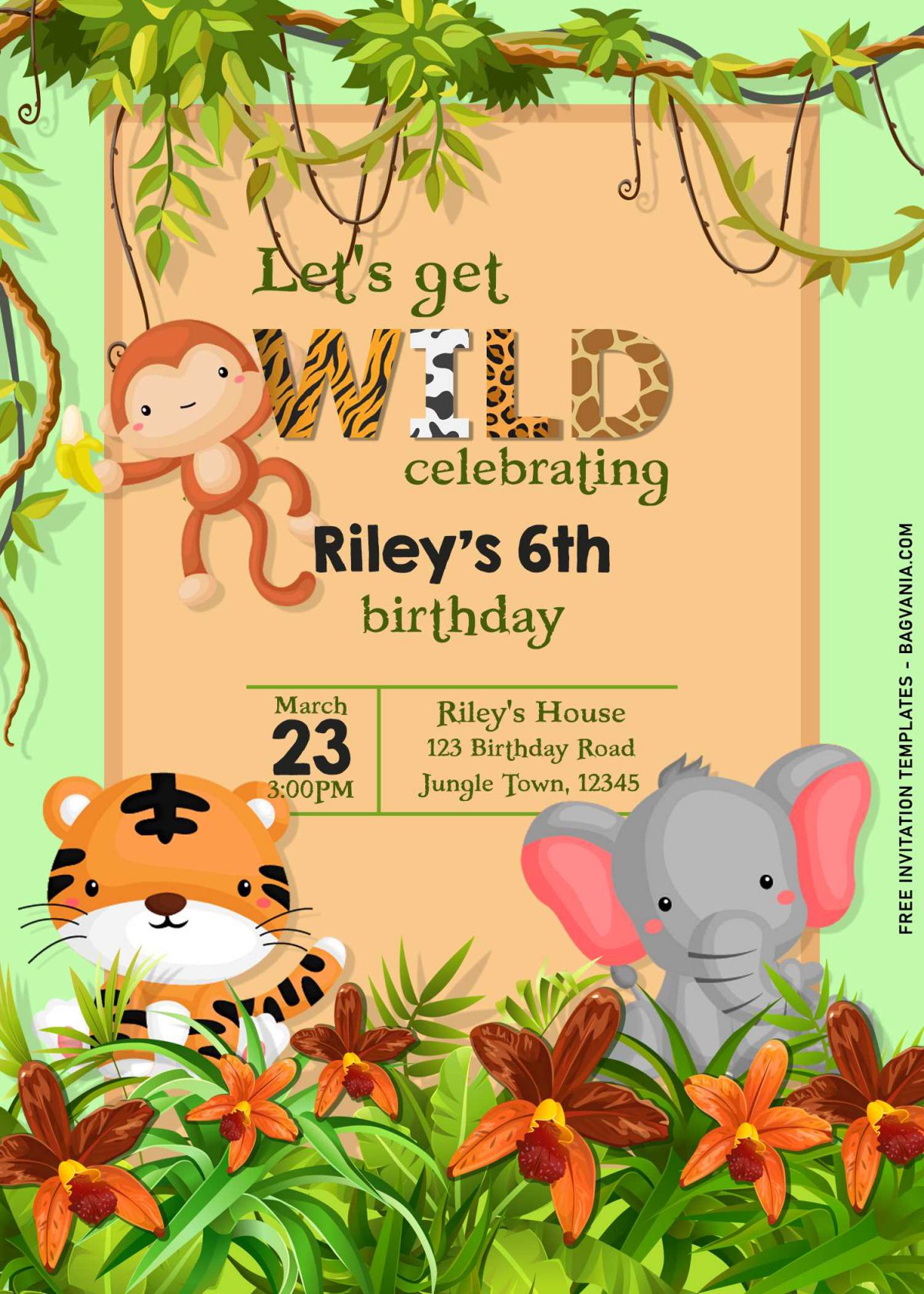 11+ Cute Jungle Birthday Invitation Templates To Celebrate Your Kid's Birthday