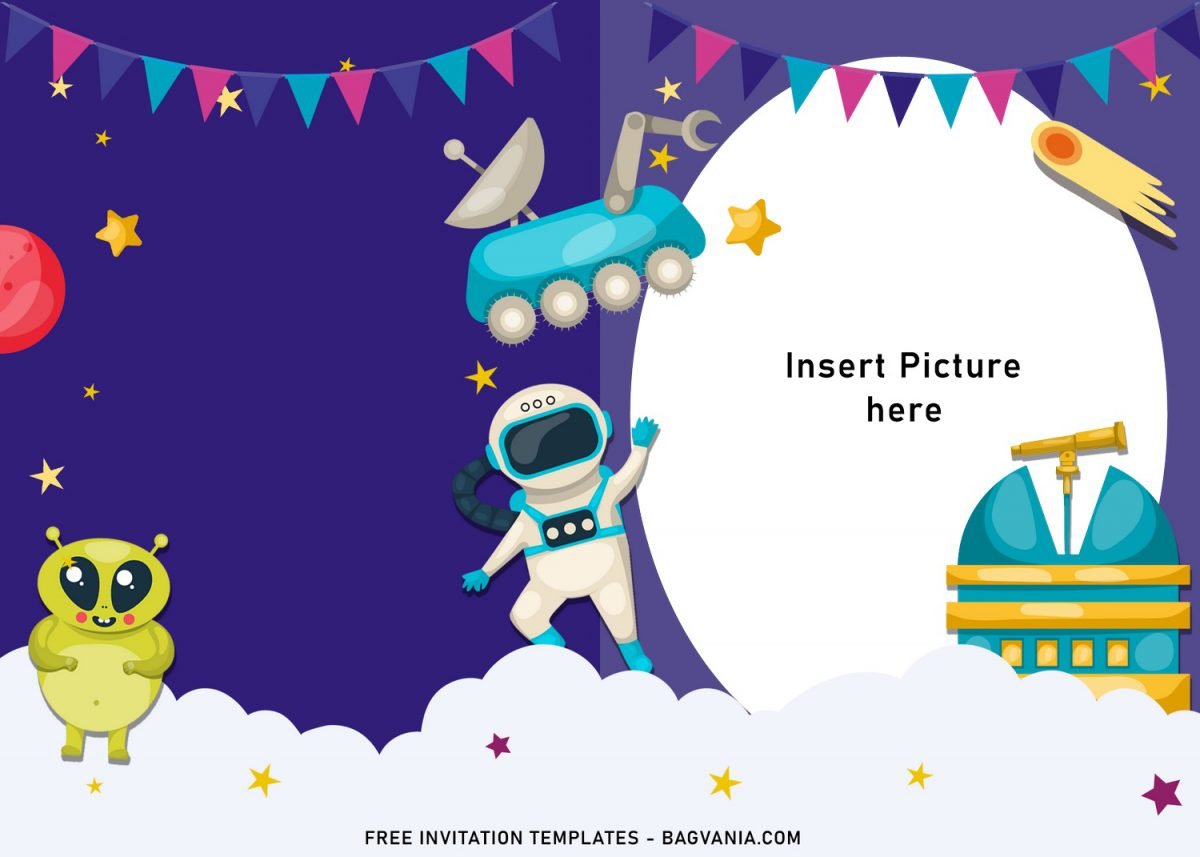 11+ Awesome Space Galaxy Birthday Invitation Templates For Your Kid's Upcoming Birthday and has Cool Little Astronaut