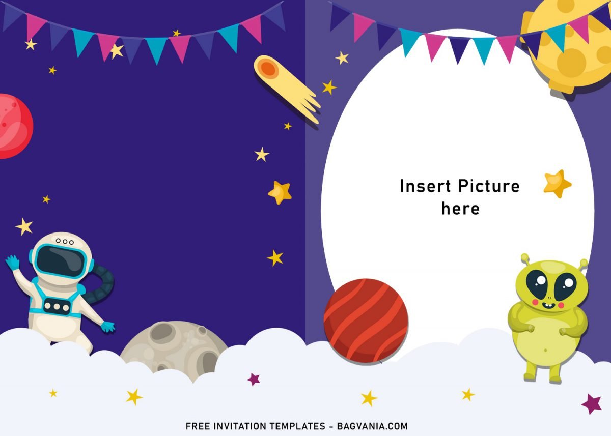 11+ Awesome Space Galaxy Birthday Invitation Templates For Your Kid's Upcoming Birthday and has Cute Planets
