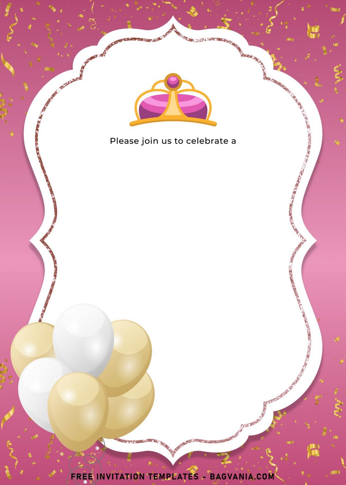 7+ Elegant Birthday Invitation Templates For Your Kid's Upcoming Birthday and has Princess Tiara