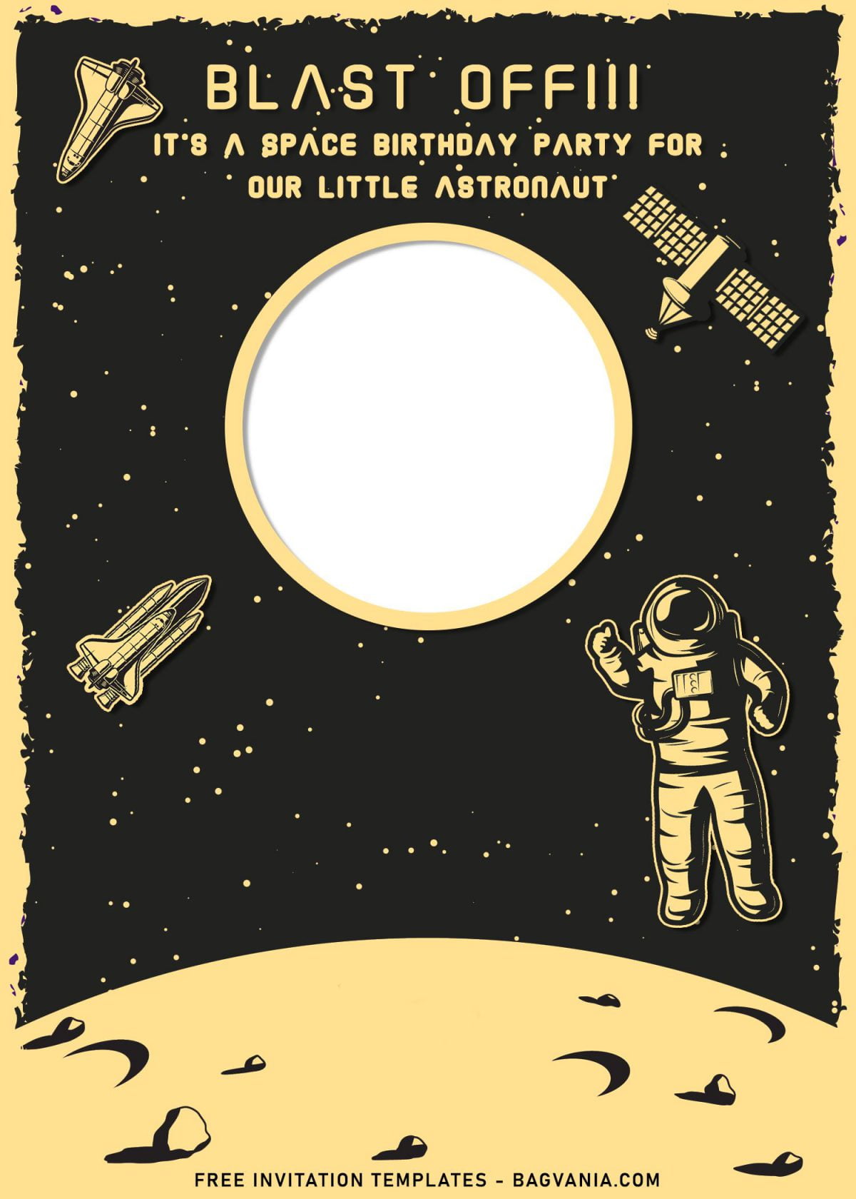 8+ Outer Space Birthday Invitation Templates and has satellite 