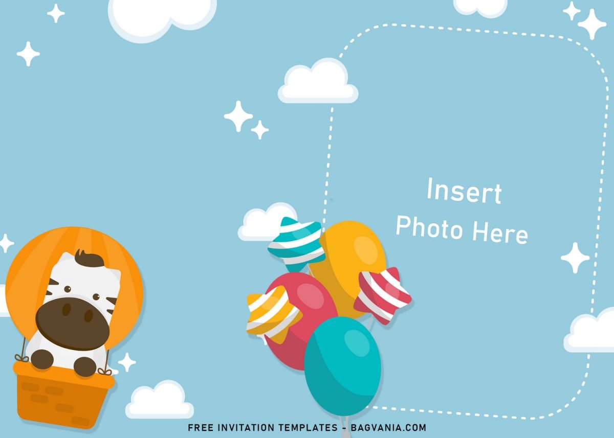 8+ Cute Baby Animals Themed Birthday Invitation Templates and has Baby Zebra