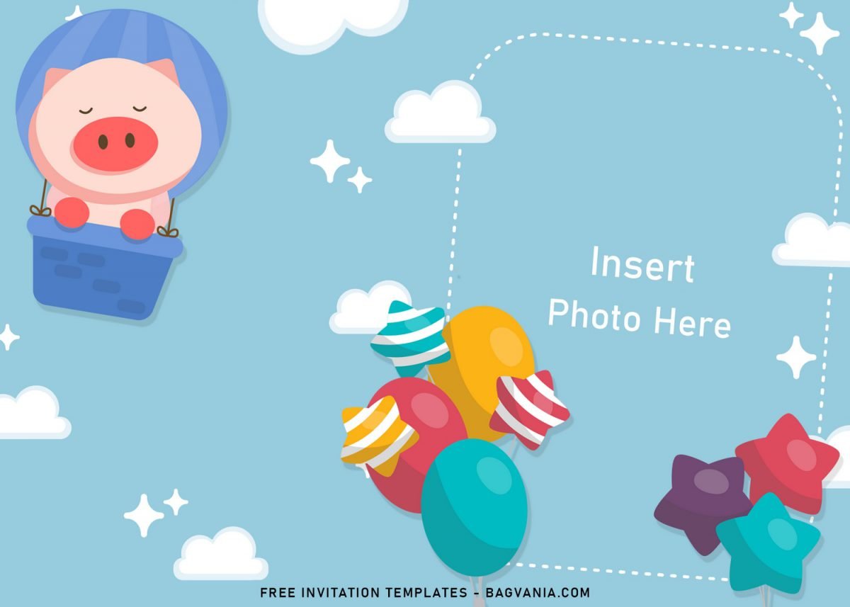 8+ Cute Baby Animals Themed Birthday Invitation Templates and has Baby Pig