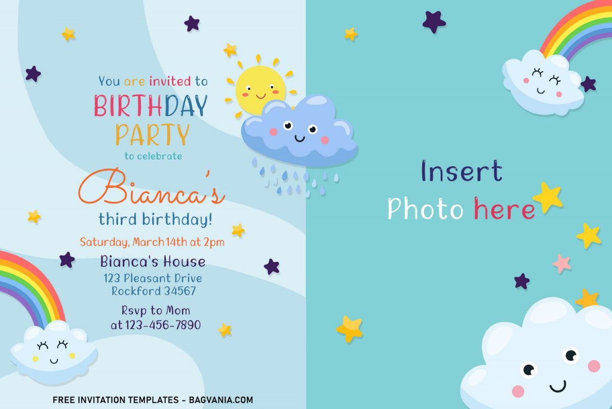 8+ Best Rainbow Party Birthday Invitation Templates For Your Kid’s Birthday Party