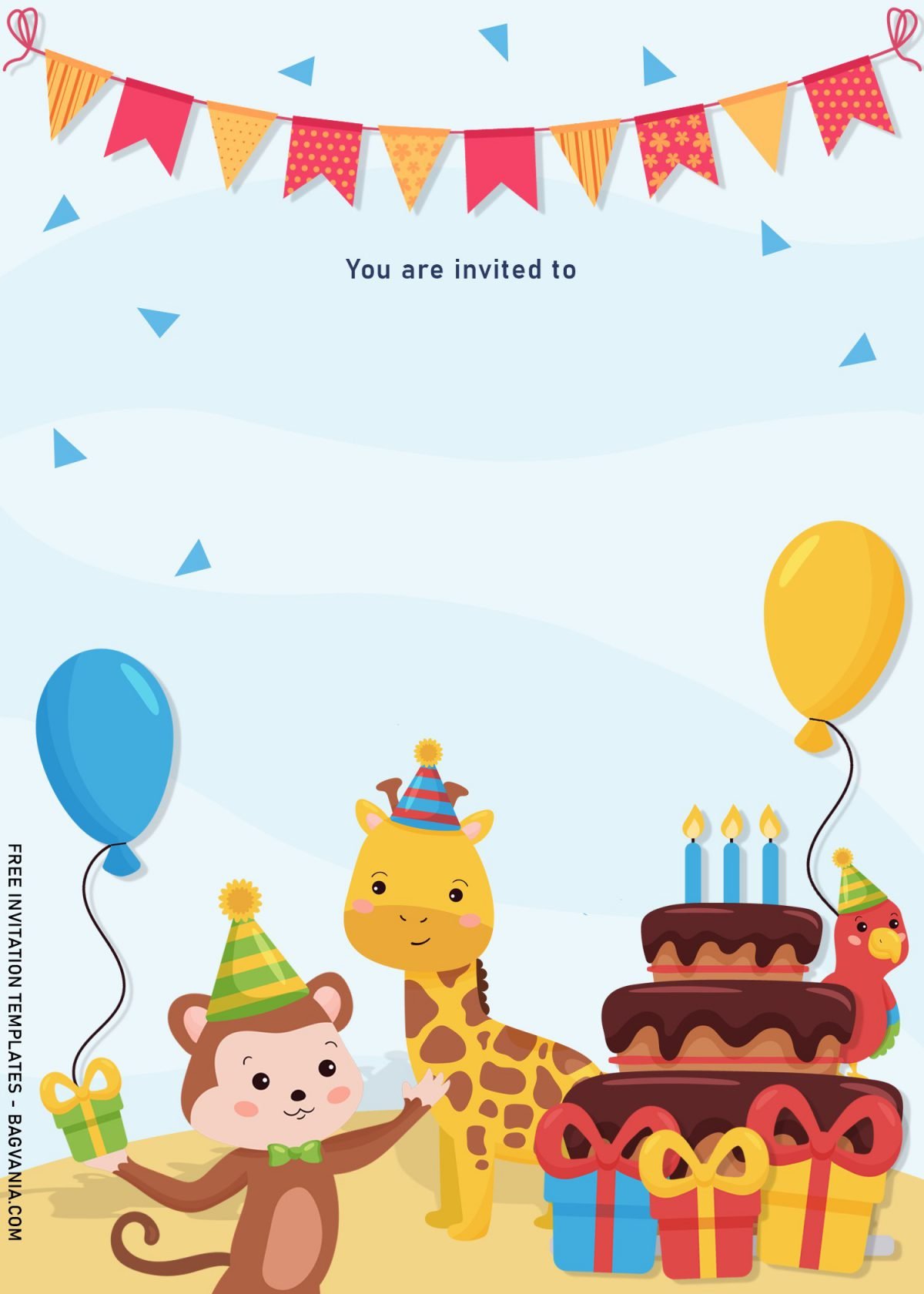8+ Cute Woodland Animals Birthday Invitation Templates and has Baby Monkey 