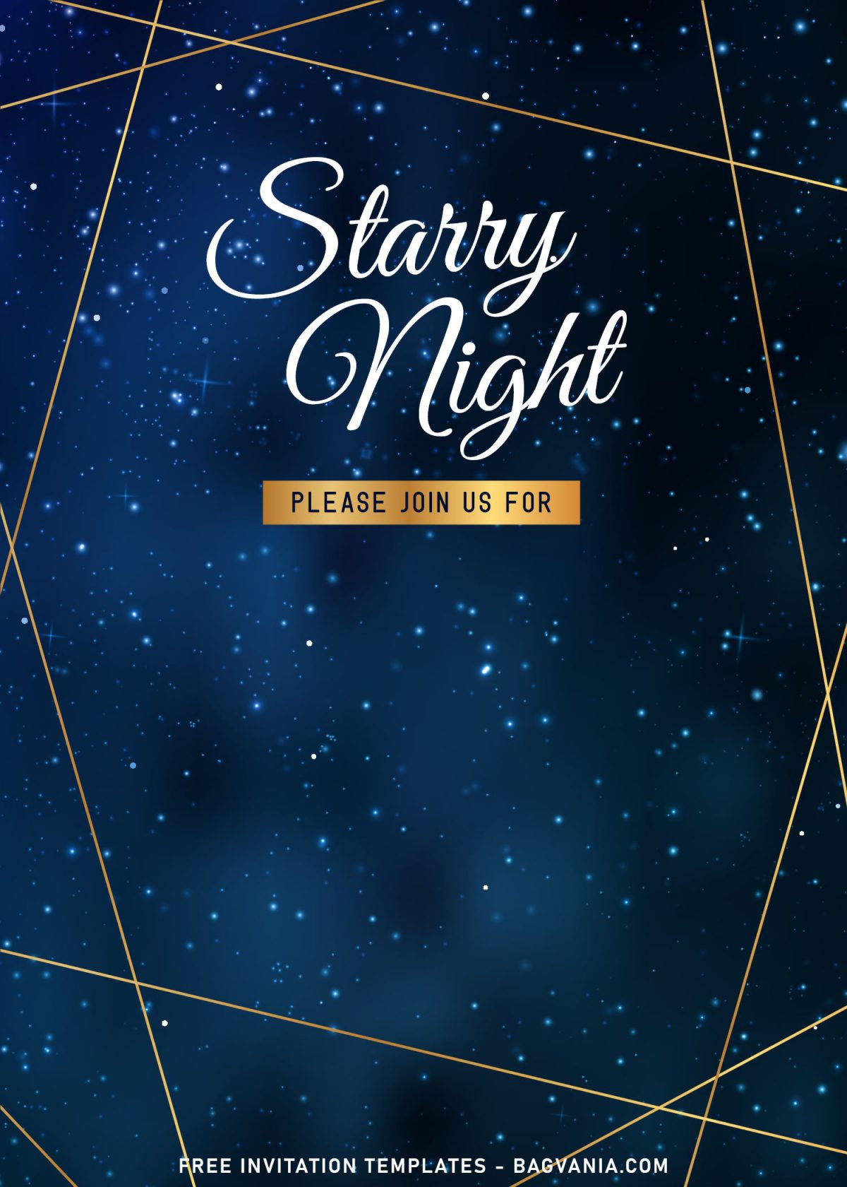 8+ Sparkling Starry Night Birthday Invitation Templates and has Starry Night background