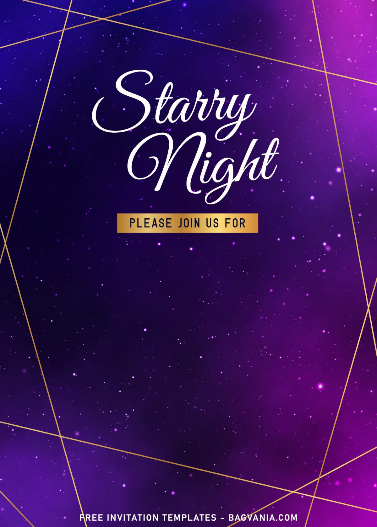 8+ Sparkling Starry Night Birthday Invitation Templates and has portrait design