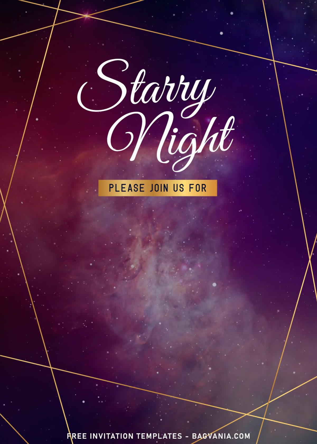 8+ Sparkling Starry Night Birthday Invitation Templates and has Star Dust background