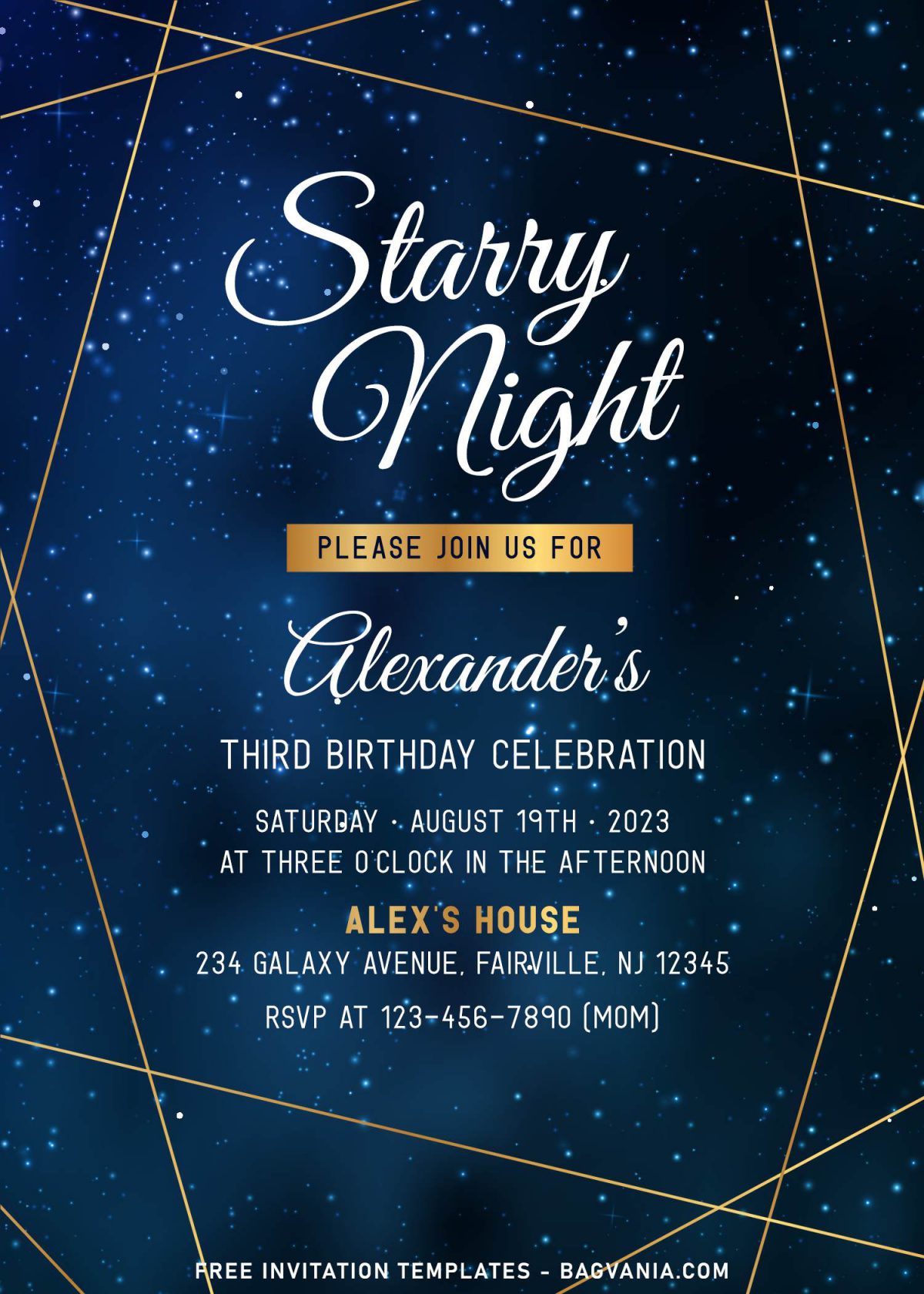 8+ Sparkling Starry Night Birthday Invitation Templates