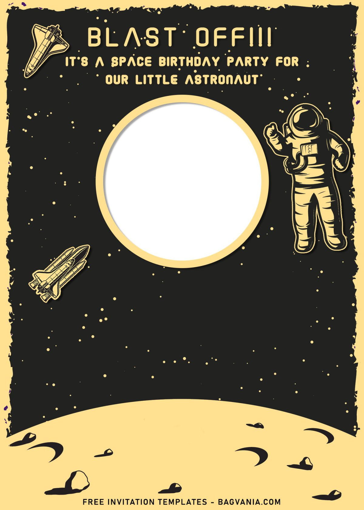 8+ Outer Space Birthday Invitation Templates and has picture frame