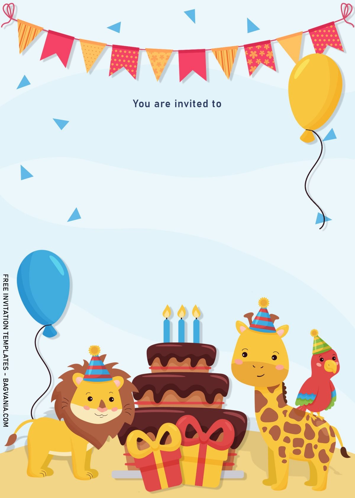 8+ Cute Woodland Animals Birthday Invitation Templates and has Birthday cake