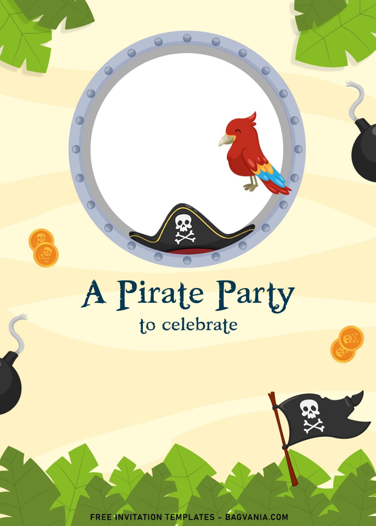 9+ Cute Pirate Birthday Invitation Templates For Your Son's Upcoming Birthday and has Baby Pirate Hat