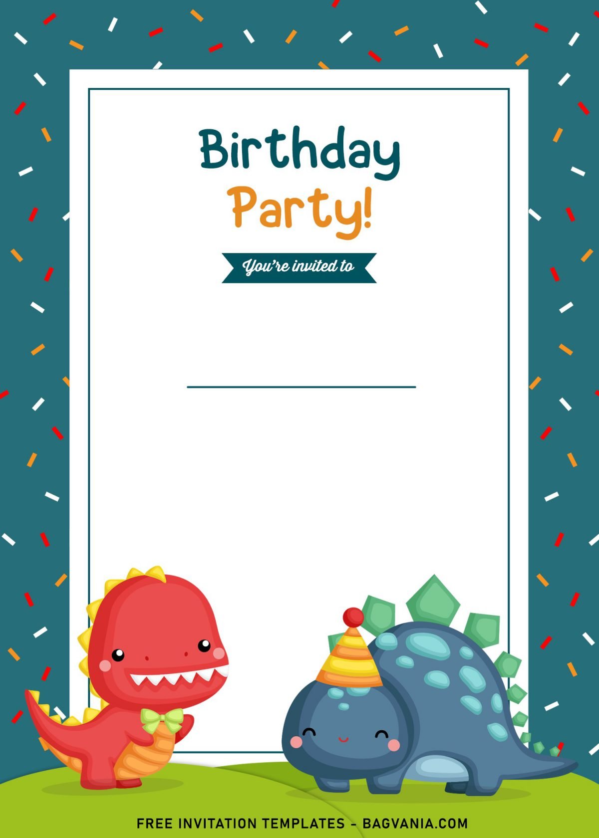 9+ Awesome Dino Party Birthday Invitation Templates and has 