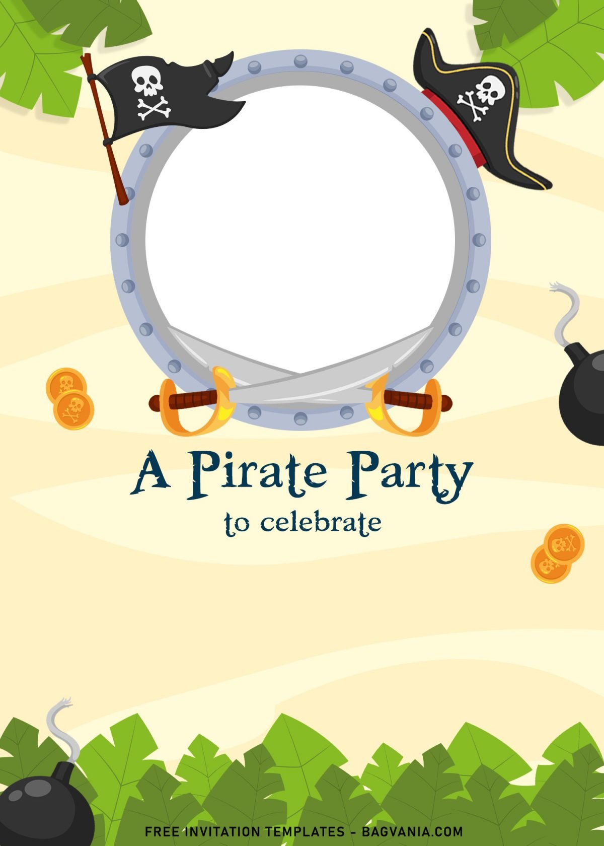 9+ Cute Pirate Birthday Invitation Templates For Your Son's Upcoming Birthday and has beautiful silhouette on its background