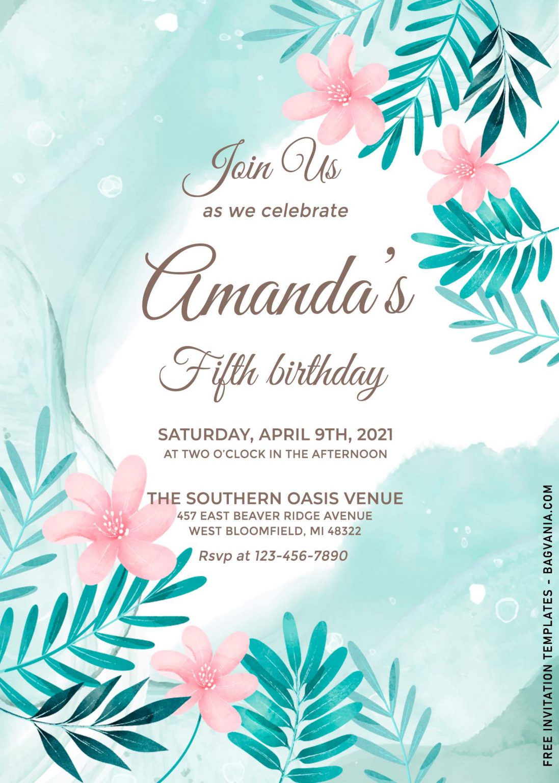 Birthday Invitation Format