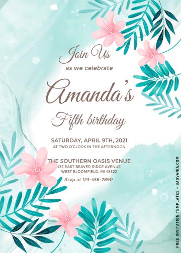 11+ Aesthetic Leaf Birthday Invitation Templates | FREE Printable ...