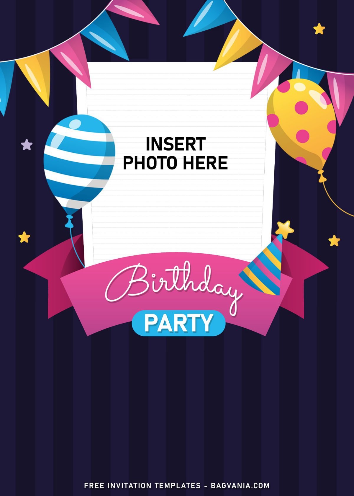 11+ Fun Birthday Invitation Templates For Your Kid’s Upcoming Birthday Party and has birthday hats