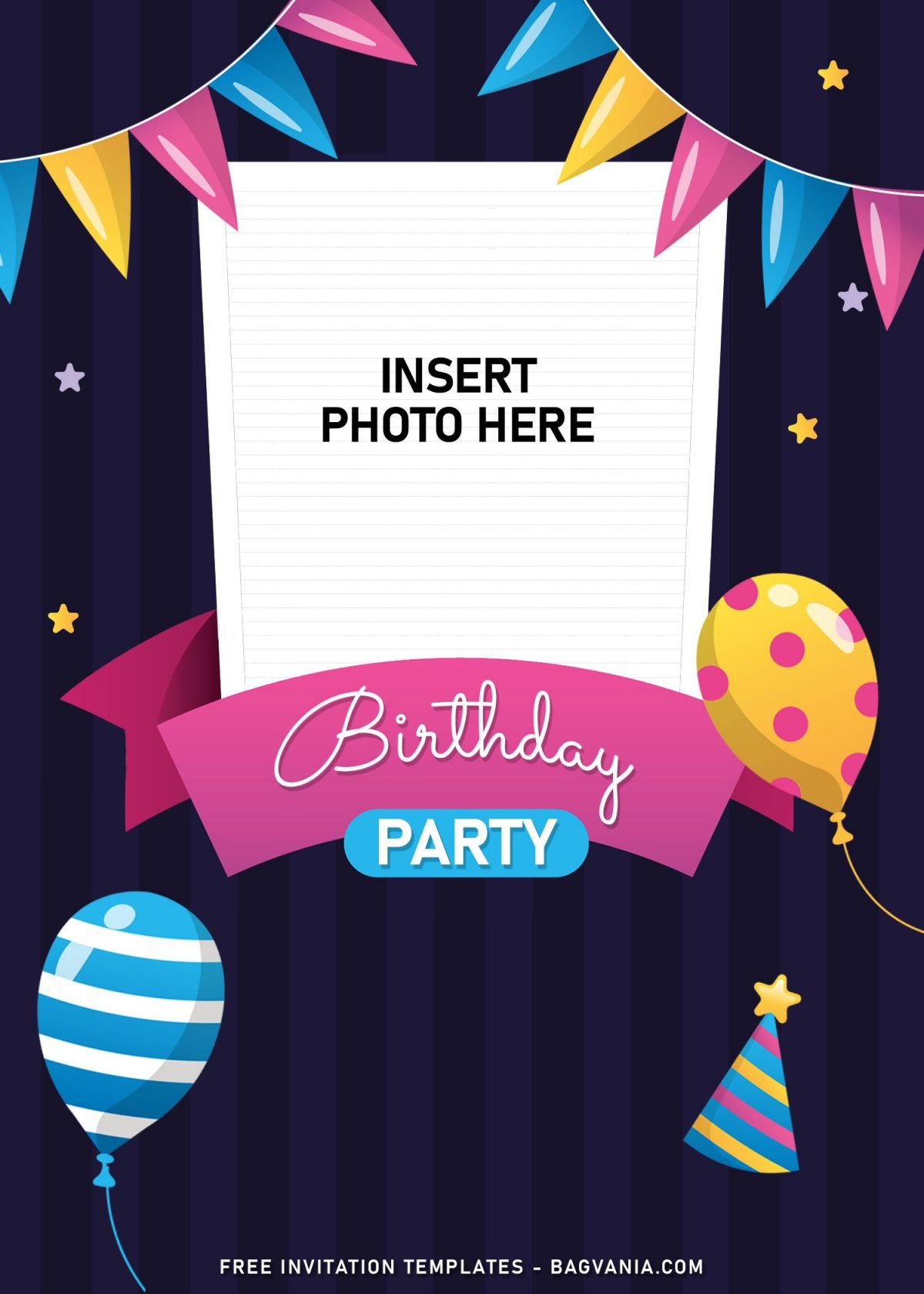 11+ Fun Birthday Invitation Templates For Your Kid’s Upcoming Birthday Party and has photo or picture frame