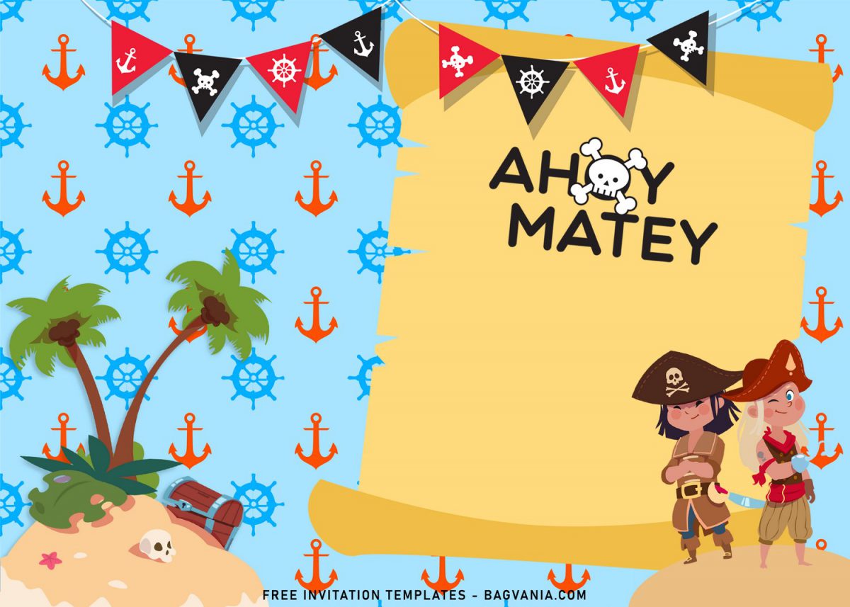 11+ Personalized Pirate Themed Birthday Invitation Templates For Your Kid’s Birthday Party and has landscape design