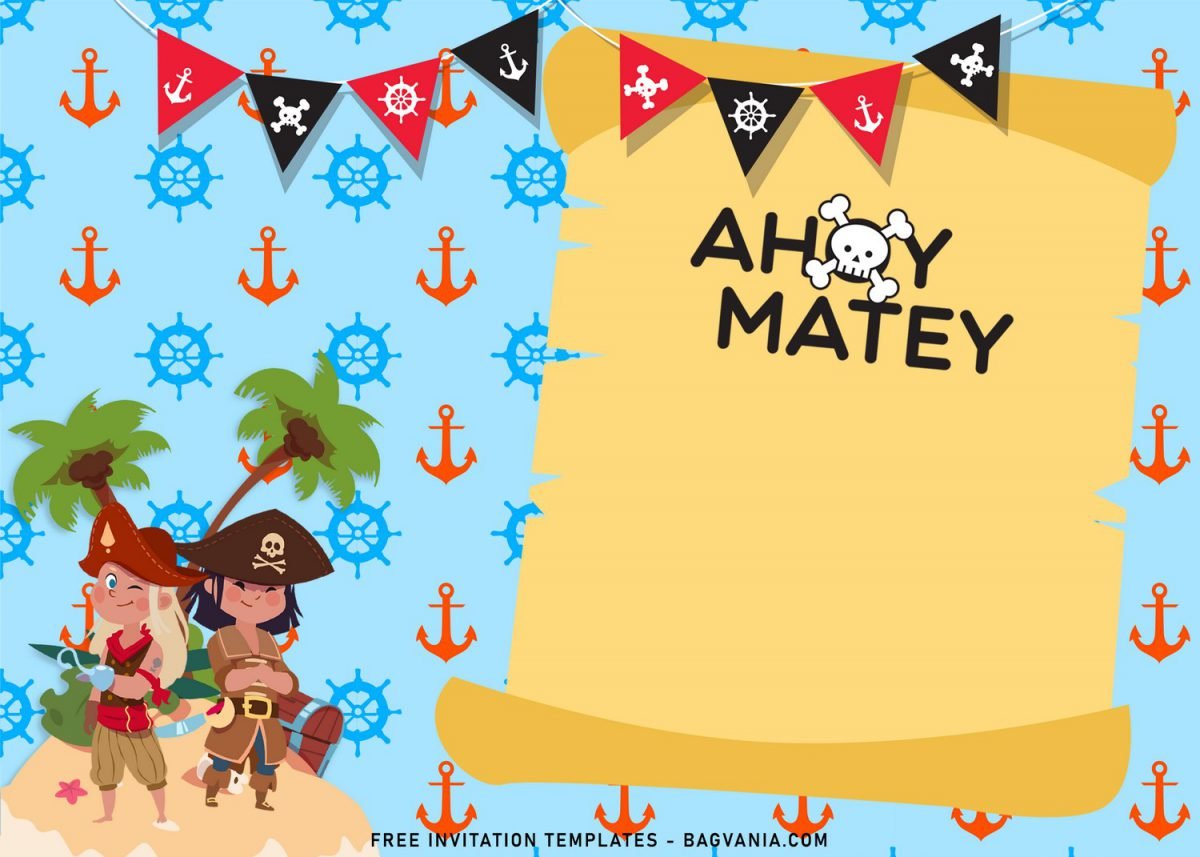 11+ Personalized Pirate Themed Birthday Invitation Templates For Your Kid’s Birthday Party and has Pirate Island