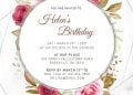8+ Blush Floral Birthday Invitation Templates For Spring Birthday Party