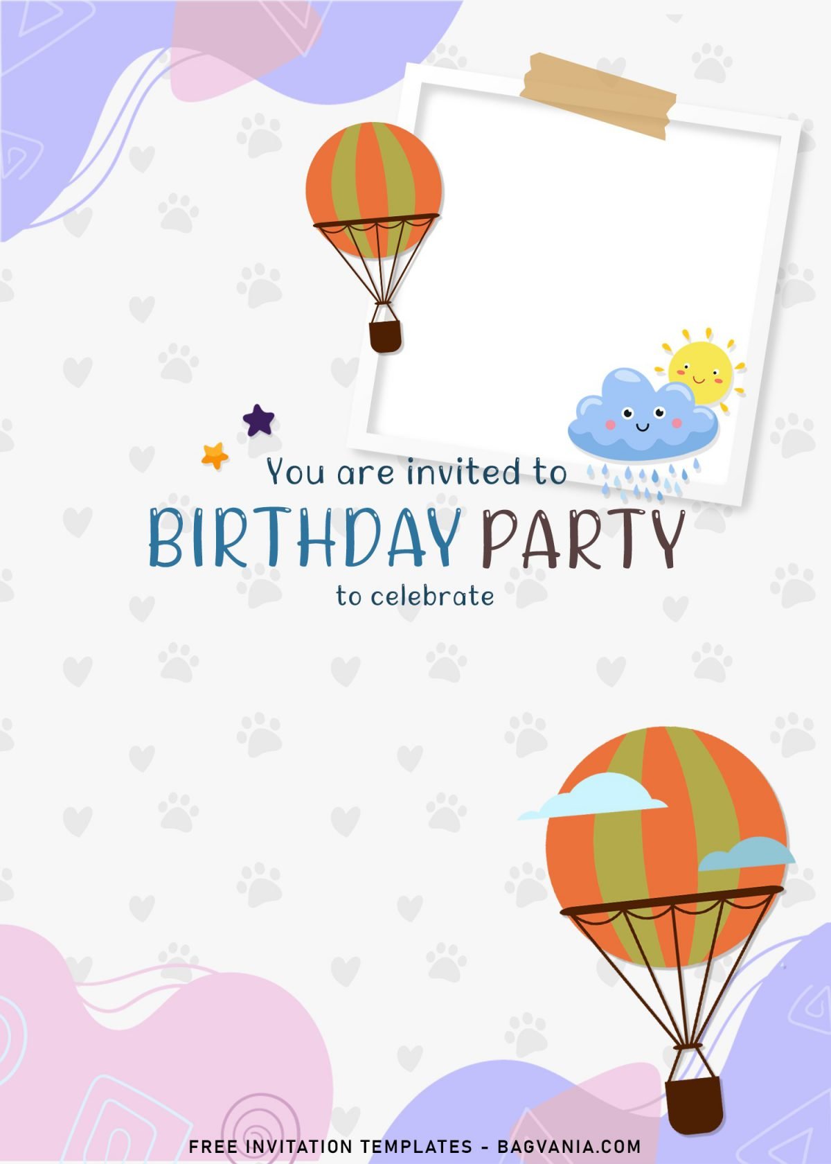 8+ Colorful Hand Drawn Birthday Invitation Templates For Your Kid's Birthday and has 