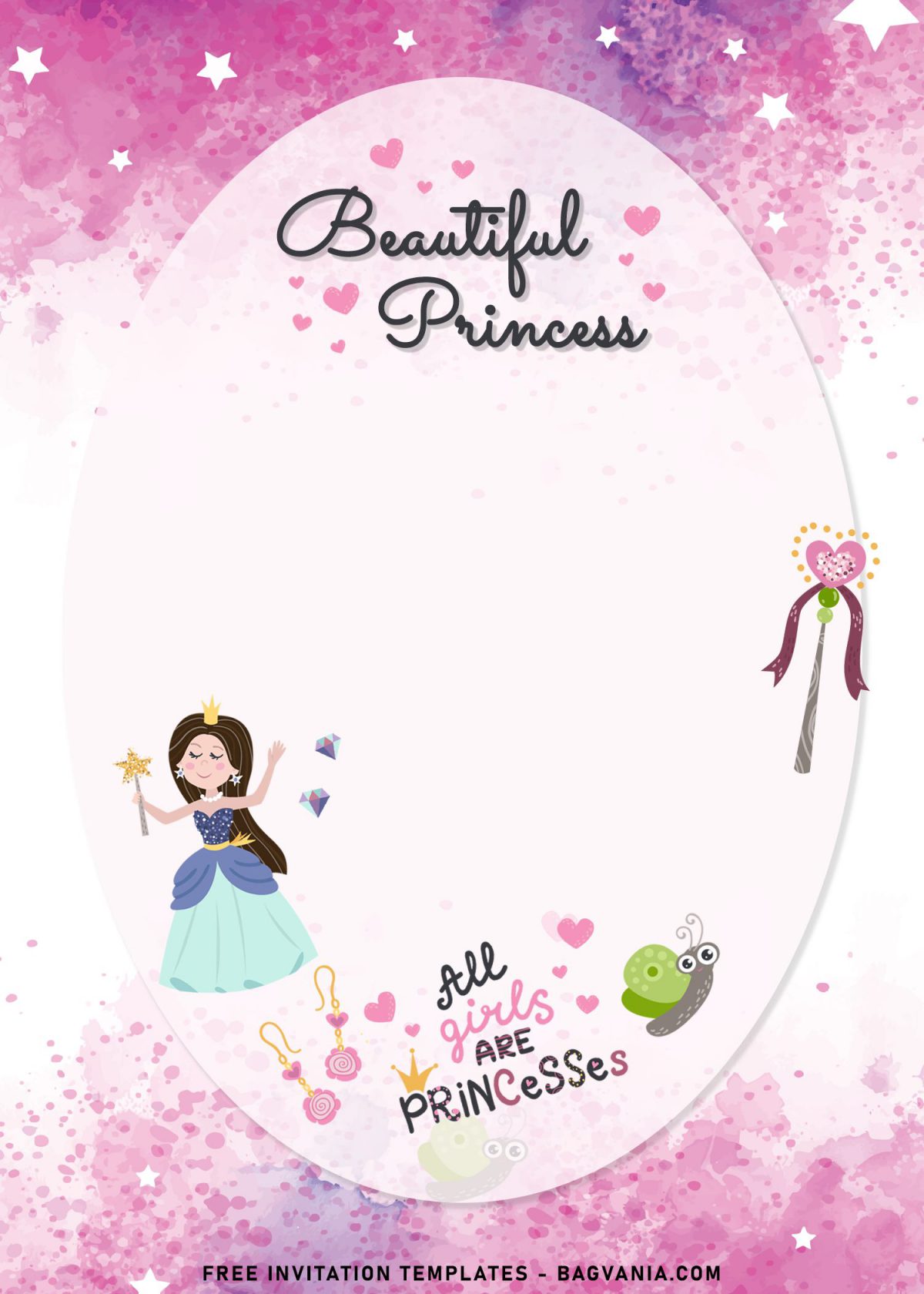8+ Delightful Princess Birthday Invitation Templates and has Butterfly