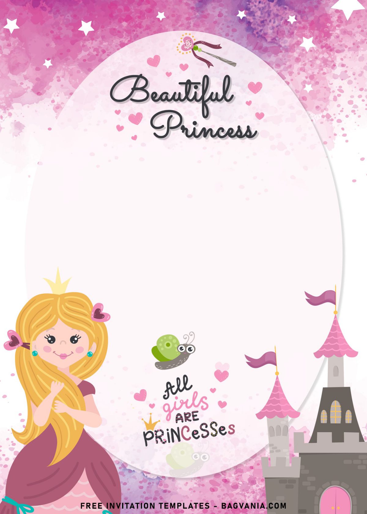 8+ Delightful Princess Birthday Invitation Templates and has cute princess