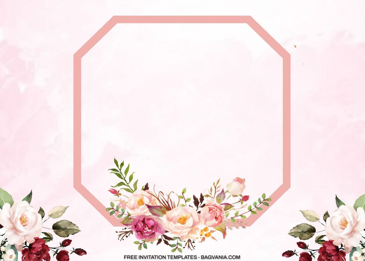 7+ Pink Pastel Watercolor Birthday Invitation Templates | Bagvania