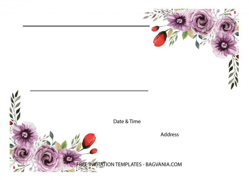 7+ Purple Watercolor Floral Birthday Invitation Templates