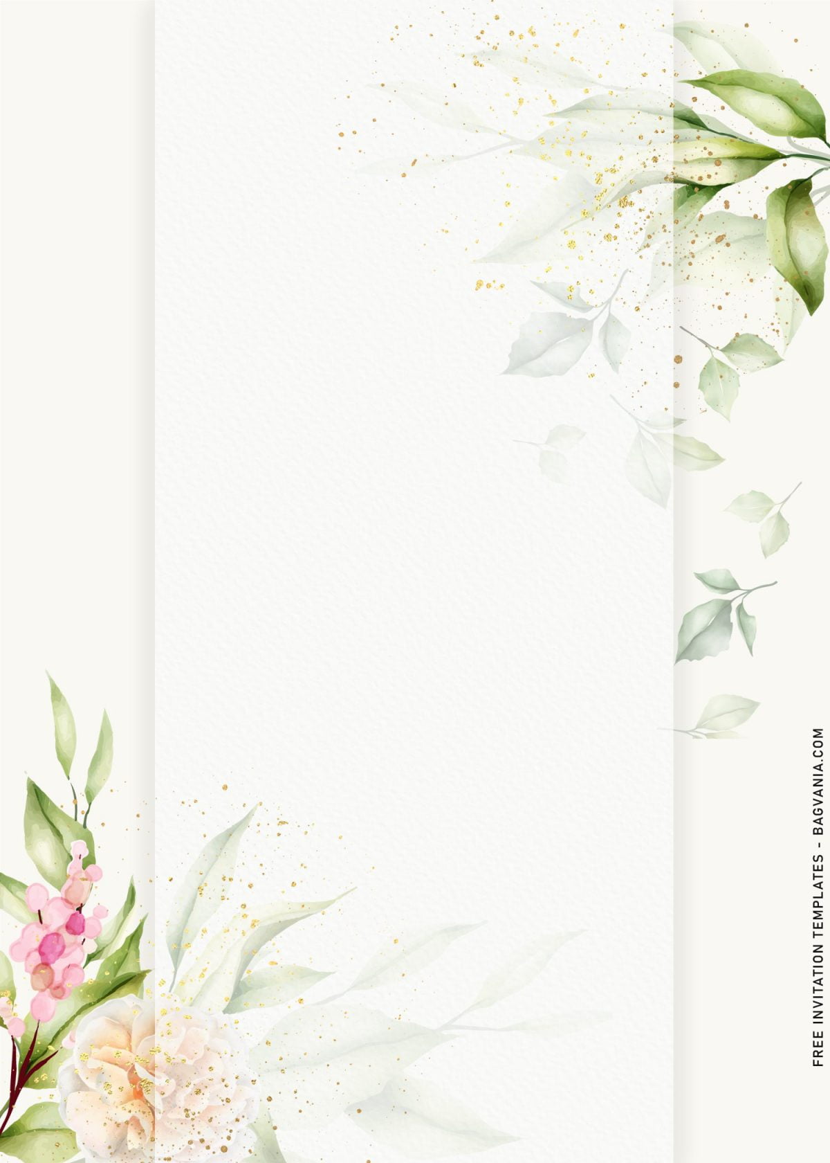 10+ Watercolor Floral Greenery Birthday Invitation Templates with watercolor floral