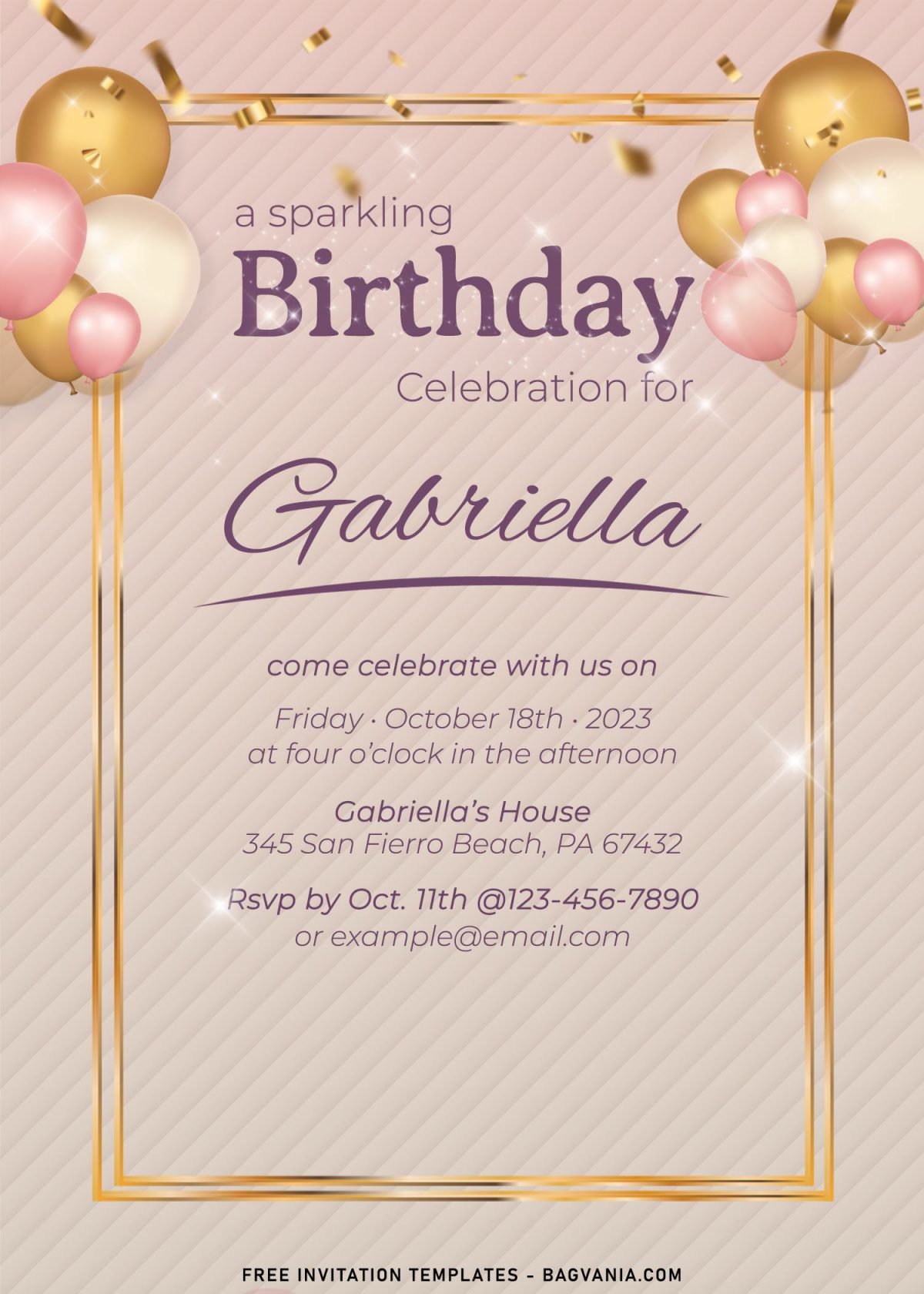 10+ Sparkling Balloons Birthday Invitation Templates Suitable For All Ages