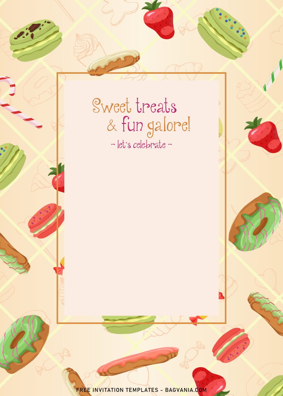 11+ Sweet Treats Fun Galore Birthday Invitation Templates and has strawberry donuts