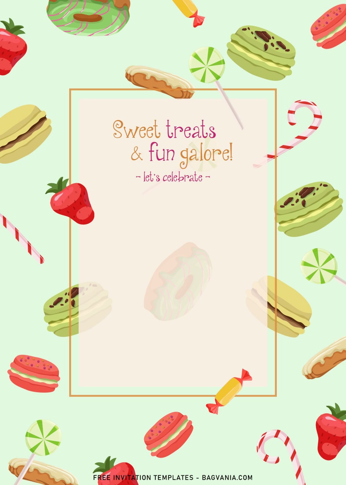 11+ Sweet Treats Fun Galore Birthday Invitation Templates and has sweet strawberry